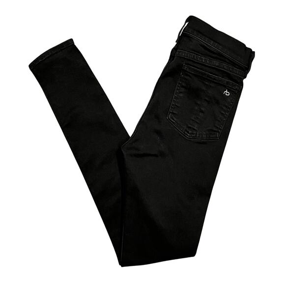 Rag & Bone 10 Inch Skinny Black Stretch Denim Hi Rise Jeans Womens Size 28 30 - Picture 6 of 10